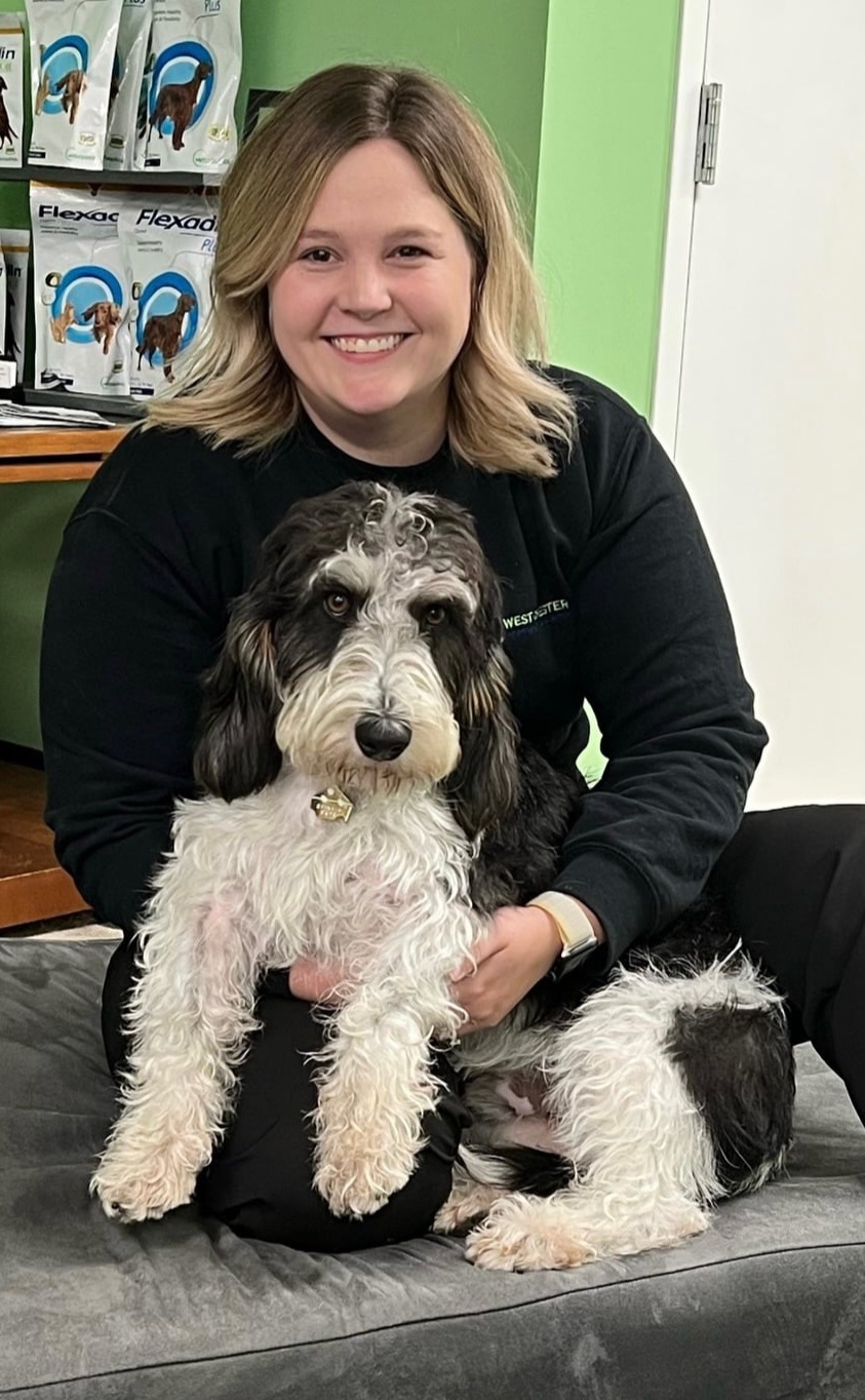 Dr. Ashley Nixon with Dublin at Animal Therapy Center